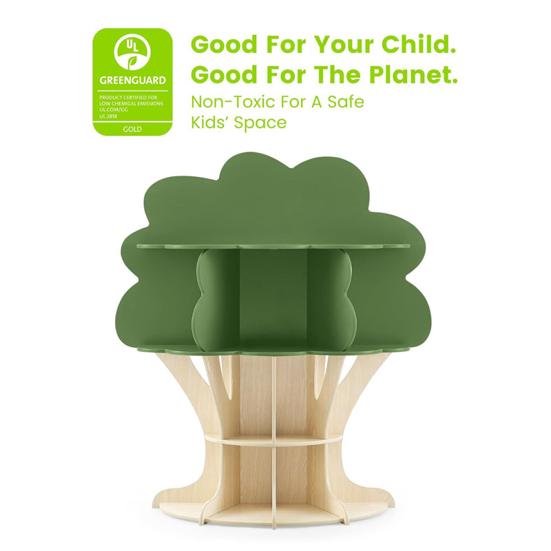 Delta Children Tree Bookcase Greenguard Gold Certified, Fern Green